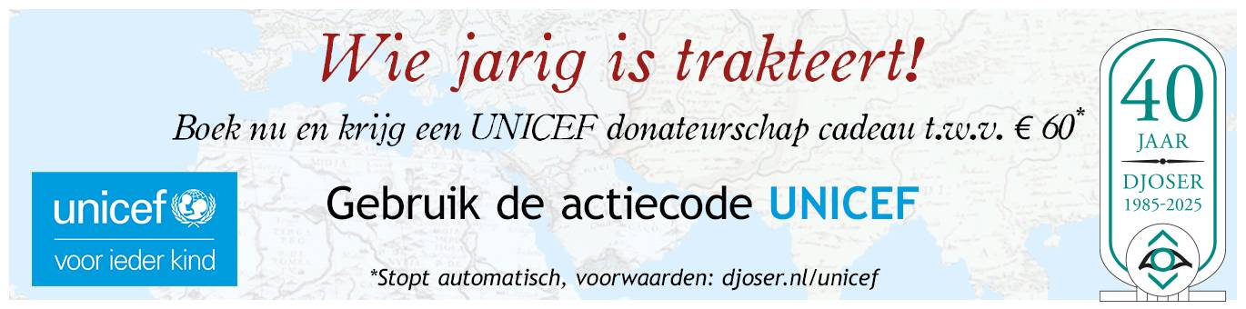 Wie jarig is trakteert! Boek nu en krijg een UNICEF donateurschap cadeau t.w.v. €60. Gebruik de actiecode UNICEF.