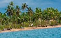 Kust strand boodjes Sao Tome en Principe