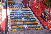 Escadaria SelarÃ³n, Colorful mosaic steps, Rio de Janeiro, Brazil