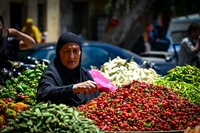 Vrouw Markt Caïro Egypte